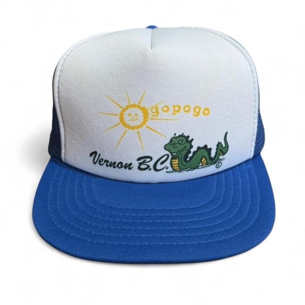 Vintage 90s Ogopogo Lake Monster Vernon BC Canada Lochness Monster Snapback Hat